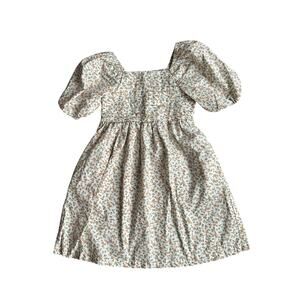 Copper Key Girls' Floral Smocked Back Puff Sleeve Floral Dress M